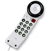 Med-Pat XL88Q Loud Phone for Elderly - Corded Landline with Volume Boost | One-piece telephone with ring and in-use light indicator, extra clear sound for hard of hearing and visually impaired users