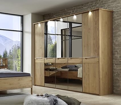 Alabama Kleiderschrank 5 Trg Erle Massiv Amazon De Kuche Haushalt