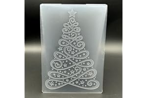 ZHXCGOOYX 3D Plastic Embossing Folder Template Cartoon Christmas Tree Texture A6 Size for Card Making DIY Scrapbooking Paper Crafting Handmade Crafts Scrapbooking Arts Supplies Scrapbook Decor