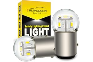 Ruiandsion 2pcs 1157 LED Bulb 12V BAY15D 2057 2357 7528 White 3014 12SMD LED Chipsets LED Backup Reverse Brake Tail Lights