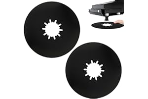 TonGass (2 Pack, Black) 5th Wheel Hitch Lube Plate 12in RV Camper Trailer Fifth Wheel Plate Wheel Accessories for 5th Wheel T