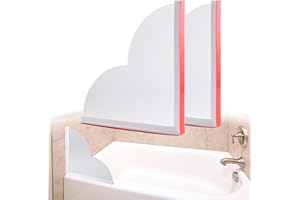 OTRANTO 2 Pack Large Premium Silicone Splash Guard Kit for Bathtub, Walk in Shower Corner Water Splash Guards to Keep Water in Shower or Bath Tub Side Water Blocker with Waterproof Self-Adhesive