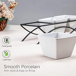 UNICASA Square Ramekin Bowls 10 oz, Condiment