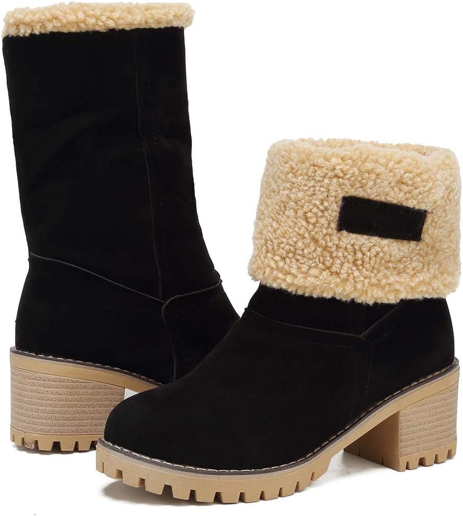 NOT100 Womens Waterproof Snow Boots Warm Comfy