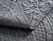Utopia Bedding Bedspread Set (Queen, Charcoal Grey) - 3 Piece Luxurious Soft Brushed Microfiber Coverlet Set - Quilted Embroidery Over Sized Bed-Cover
