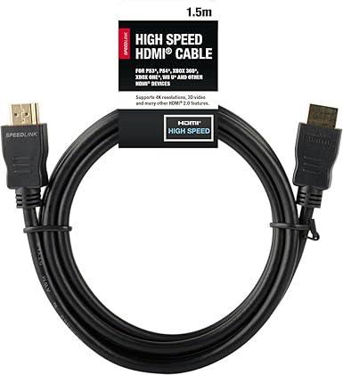 Speedlink HDMI-Kabel für PS3 - High-Speed HDMI-Cable (für alle HDMI-Anschlüsse - unterstützt 1080i und 1080p - goldbeschichte