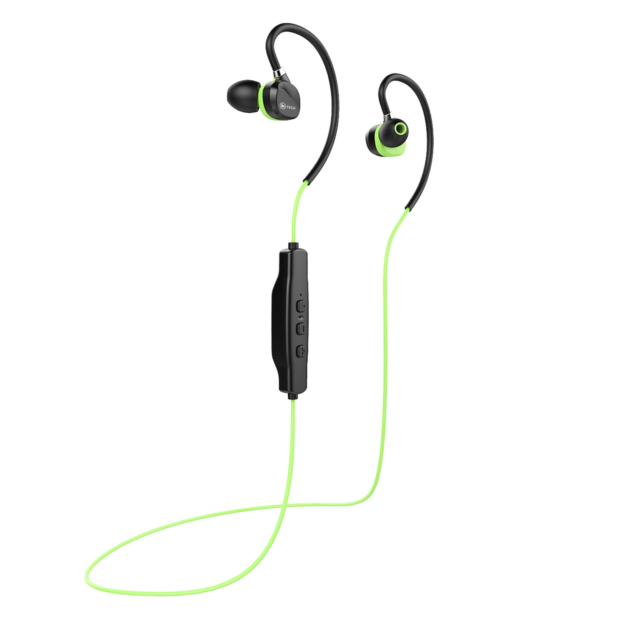 iN TECH Bluetooth Earphones Slim Lightweight Sport Earphones, Great for Running, Jogging, Cycling, and Active Lifestyles (Green)