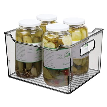 mDesign Caja para nevera con asas - Organizador de frigorífico ...