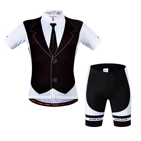 Poetryer Herren Radtrikot Set Fahrrad Trikot Kurzarm + Radhose Männer Fahrradbekleidung Trikot Set Cycling Bekleidung Sportbe