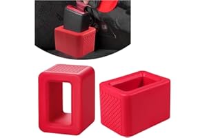 Ygapuzi 2 PCS Seat Belt Buckle Holder, Silicone Auto Rear Seatbelt Buckle Booster, Easy Access Seat Belt Buckle Safety Cover 