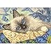 Dimensions Gold Collection Counted Cross Stitch Kit, Charming Cat, 18 Count Ivory Aida, 7'' x 5''