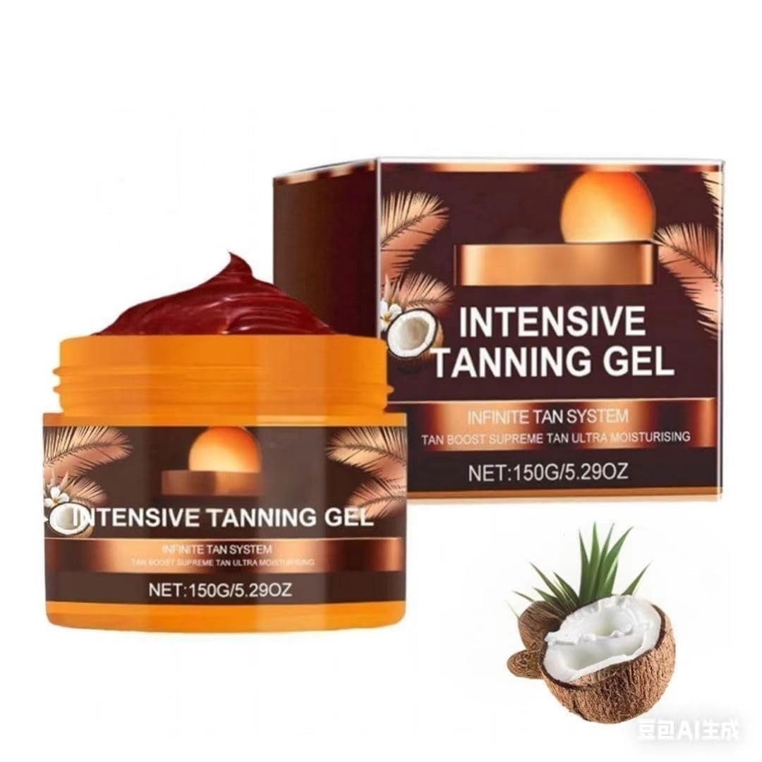 Photo 1 of (1pcs) Intensive Tanning Gel,Golden Shimmer Intensive Tanning Cream, Carotene Tanning Gel, Water-Resistant with Carrot and Coconut Oil(5.29 Fl Oz)