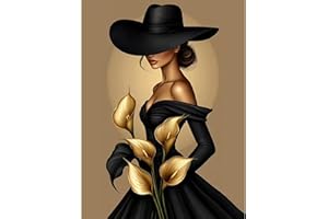 Lady Paint by Numbers Adult Kit Beginner, Easy Adult Paint by Number Kits on Canvas Without Frame, DIY Acrylic Landscape Pain