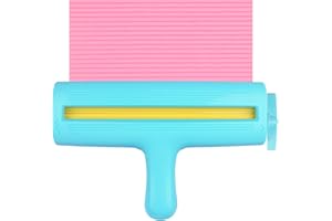 KW-triO Paper Crimper for Chip Bags Crafting Paper Creasing Tool for Scrapbooking, Quilling, Wrapping, Bag Sealing Decorative Edge Creaser with 8-1/2 Inches Width Roller (Cyan)