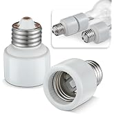 Light Socket Extender,Porcelain Socket Extension Adapter,E26 to E26 Standard Medium Screw Bulb Socket Extender Adapter,Recessed Socket Extension Converters