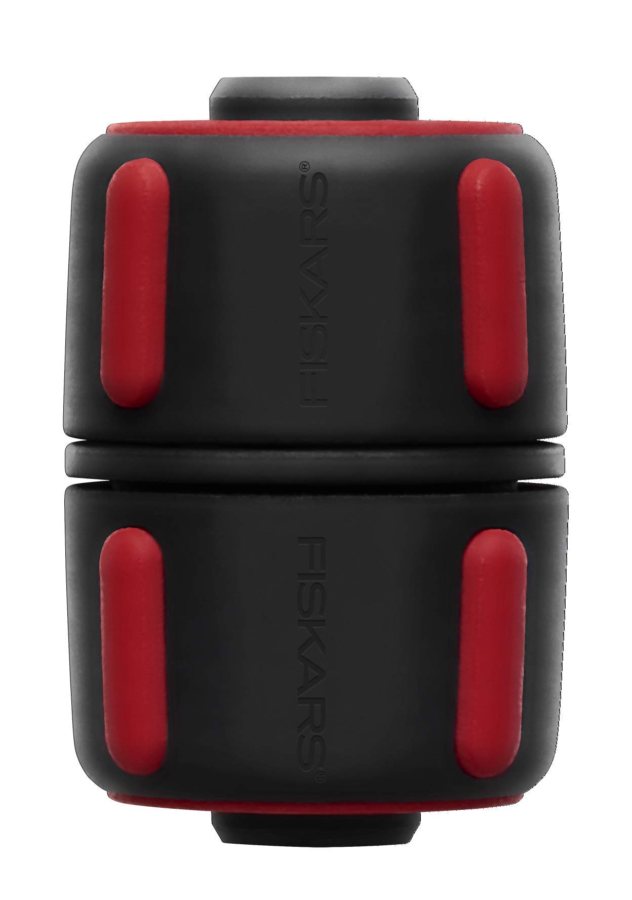 Fiskars hose repairer, With SoftGrip contact points and colour coding system, Universal size, Ø 1.9 cm (3/4''), 80 g, Black/Red, 1027066