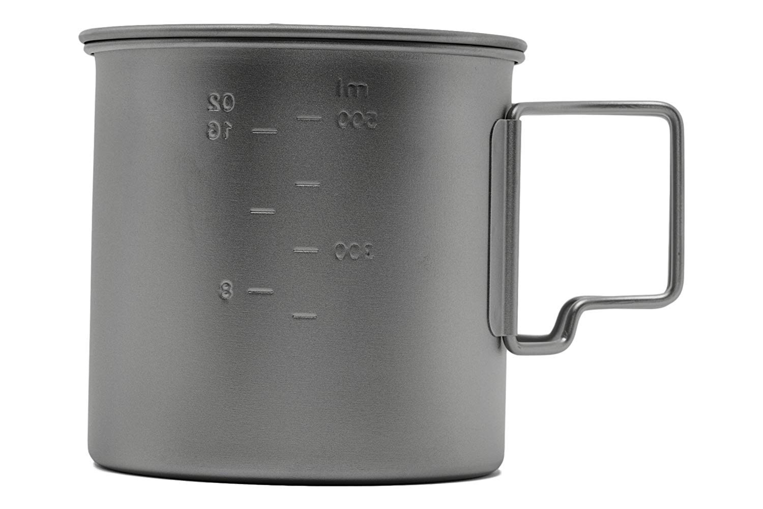 Valtcan 650ml Titanium Pot Backpacking Camping Open Fire Mug Cup with Lid and Stuff Sack