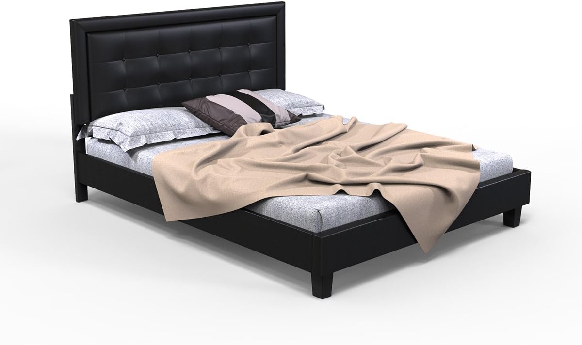 Forzza Justin Queen Size Bed (Black)