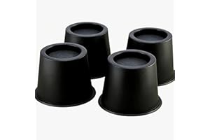 4 Pack Bed Risers, 4 Inch Furniture Risers Heavy Duty, Round Furniture Lifts Risers for Sofa, Couch, Table, Dorm, Platform Be