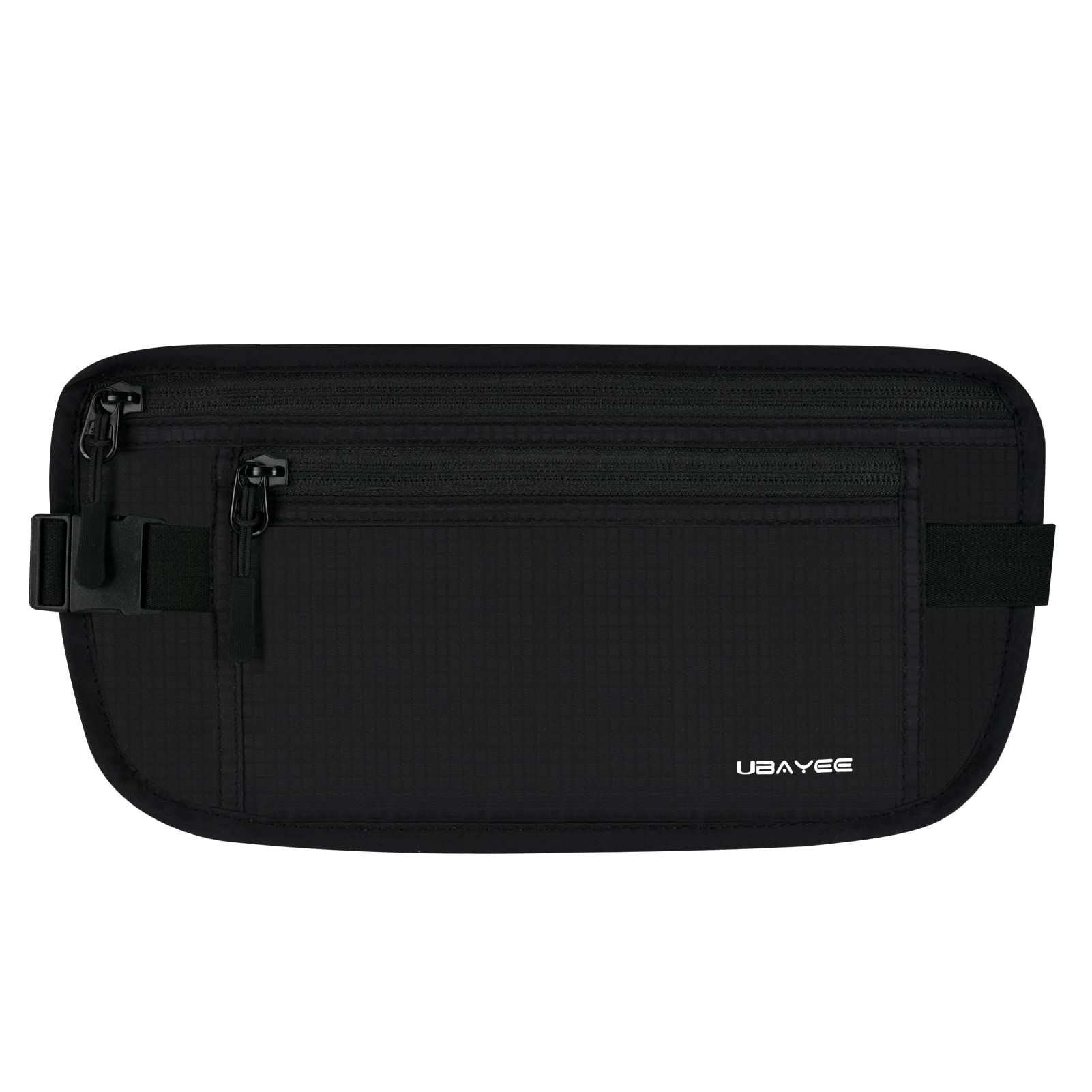 UBAYEE Travel Money Belt Hidden Under Clothes with RFID Blocking for Men and Women, Black