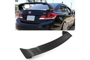 Aintier 1 Set ABS Spoiler Wing Compatible for 2012-2015 for Honda Civic Sedan Matte Black Rear Trunk Spoiler Wing Trunk Rear Wing Tail