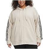 Calvin Klein Womens Plus Logo Cotton Hoodie Gray 2X