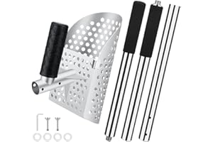 GMGSJ Heavy Duty Sand Scoop for Metal Detecting - Beach Screen Treasure Hunts, Sand Shovels, Metal Detector Detection Accessories, and Digging Tools