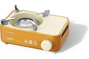 Maxsun Latte Series Mini Gas Stove with Magnetic Locking System (Tangerine)