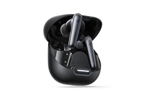 soundcore Liberty 4 NC da Anker, Fone de Ouvido Bluetooth Sem Fio, Redução de Ruído de 98,5%, Cancelamento Adaptativo para Ouvidos e Ambiente, Áudio Hi-Res, 50H de Bateria, Carregamento Sem Fio, Preto