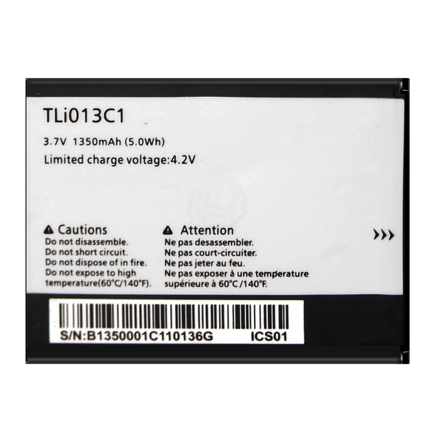 DDONG TLi013C1 Battery Replacement for Alcatel One Touch Go Flip Phone 4044W 4044T 4044O 4044V