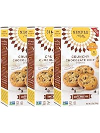 Simple Mills Naturally Gluten Free Crunchy Cookies, Chocolate Chip, 3 Count PACKAGING MAY VARY