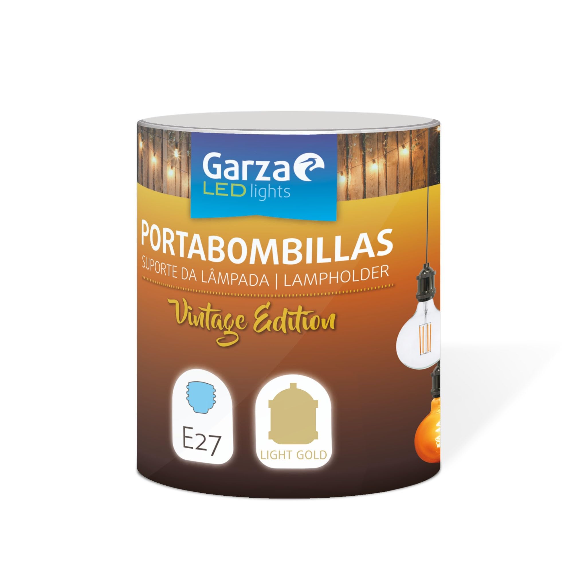 Garza Porta Vintage Light Bulbs E27, 60 W, Light Gold