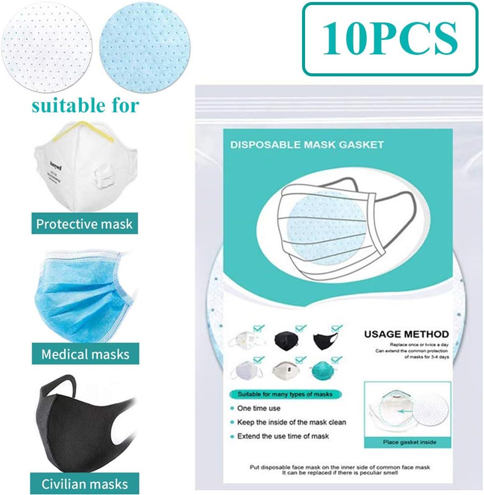 Disposable N95 Activated Carbon Filter Face Mask Pad Respirator Breathing Safety Masks Gasket Set (SET 2)