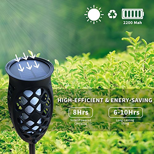 image for PeiLight Solar Lights Outdoor Torch Light 3 Modes Dancing Flames Water