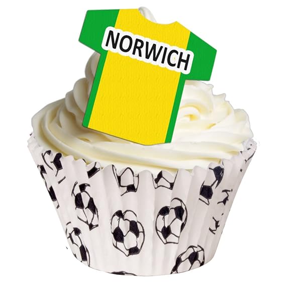 Pack Of 24 Edible Wafer Decorations Edible Football Shirts