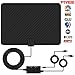 TV Antenna, Indoor Amplified Digtial HDTV Antenna 60 to 80 Mile Range 2018 Newest Advanced Type Switch Console Amplifier Signal Booster, USB Power Supply and 16.5FT High Performance Coax Cable (black)
