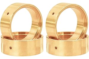 FACCNOY 4pcs Heavy Brass Counterweight Wheel Hub Wheel Ring Clamp Rings for FMS 1/24 Power Wagon FCX24 RC Crawler Car Model Upgrade Part