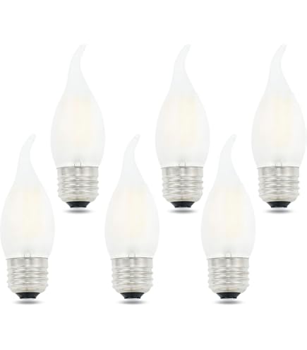 Seigun 4W Frosted Candelabra LED Bulbs, 2700K Warm White, 360 Lumens Seigun 4W Frosted Candelabra LED Bulbs, 2700K Warm White, 360 Lumens