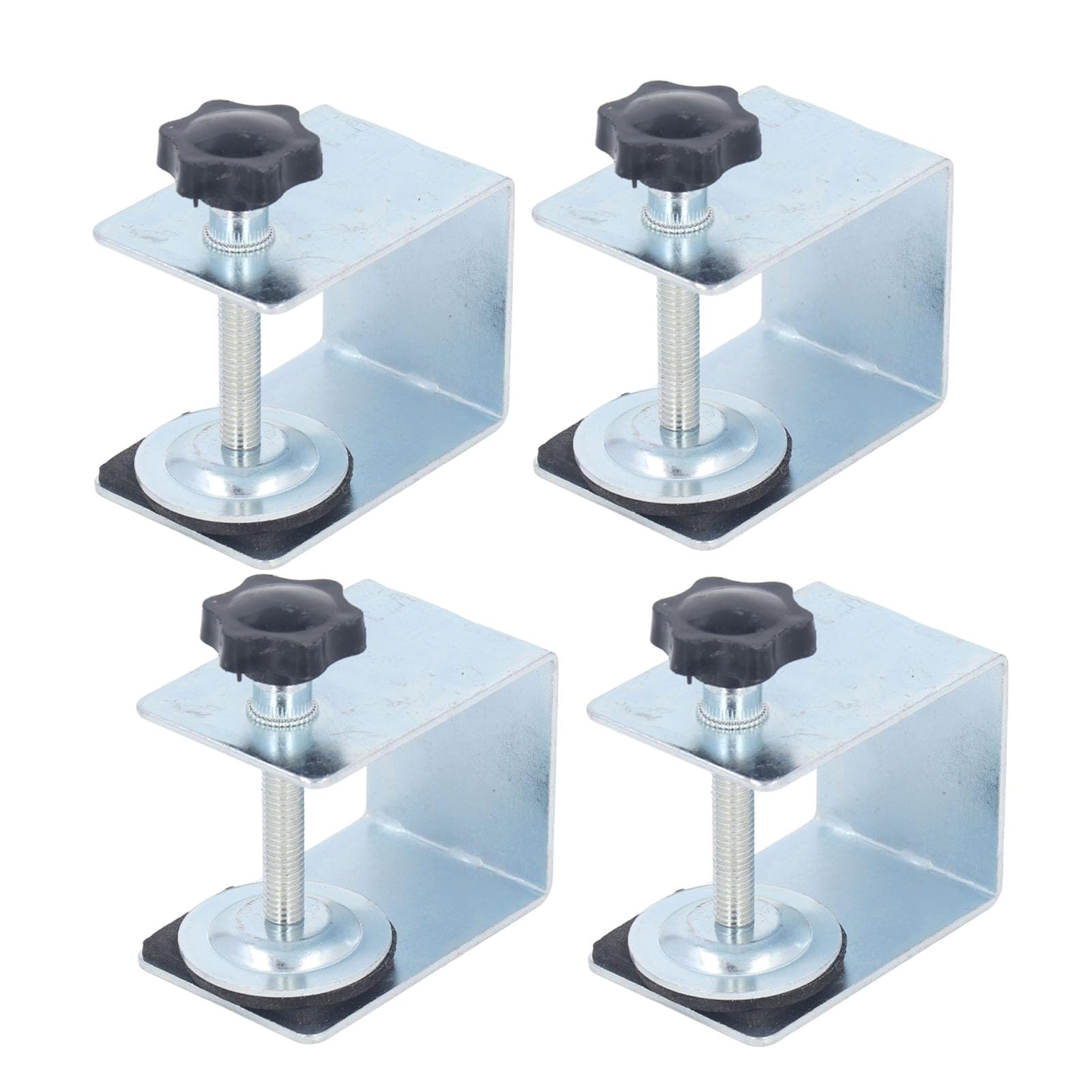 Drawer Front Installation Clamps, 4Pcs Galvanized Drawer Fixing Clips, Adjustable Stable Furniture Woodworking Jig for Tables Desks Mount