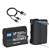 LP EN-EL15C Battery 2-Pack 2600mAh USB-C Fast Charging for Nikon EN EL15C Batteries, Compatible with Zf Z8 Z7 Z7II Z6 Z6II Z5 D7000 D7100 D7200 D7500 D500 D600 D610 D750 D780 D800 D850 D810 Cameras