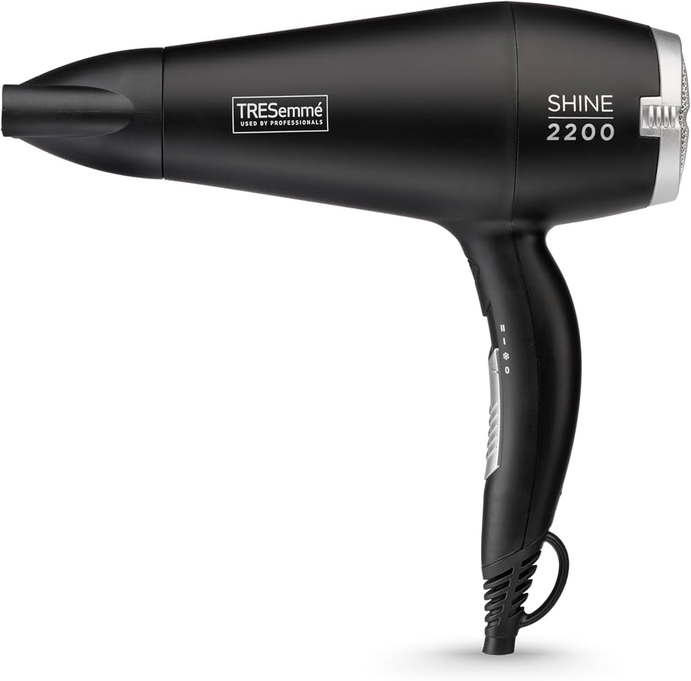 TRESemme Smooth Shine Hair Dryer 2200W Anti-Frizz Ionic Lightweight Black 5542DU