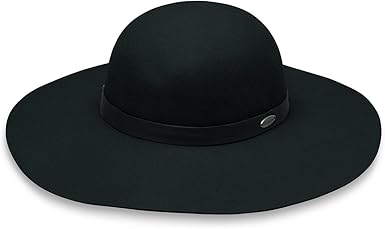 black felt sun hat