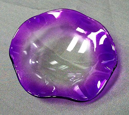 Coo Candles Small Glass Night Light Replacement Bowl 2 1/2" Diameter Night Lights and Small Oil Warmer or Electric Tart Burner (Clear Purple)