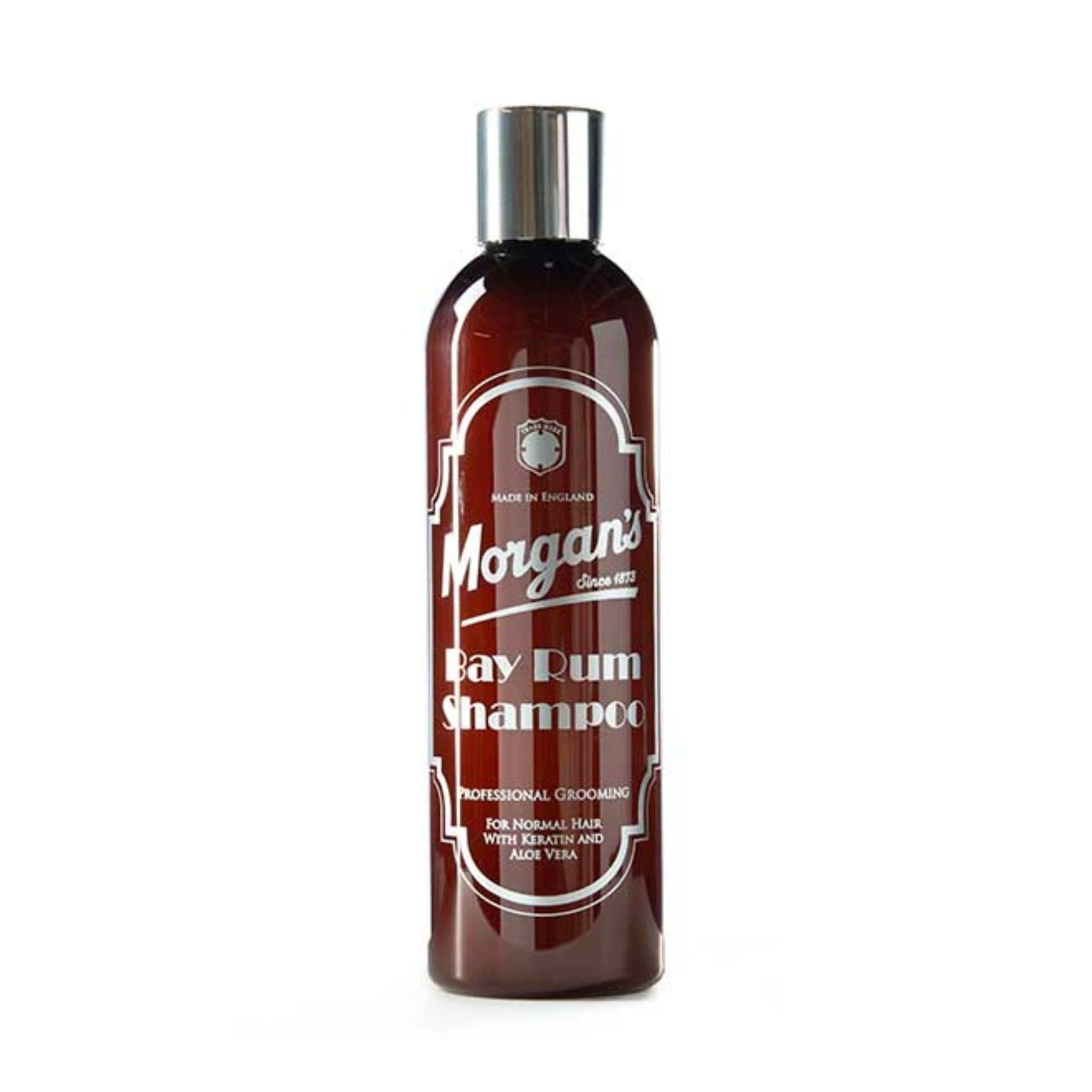 Morgan's Pomade Bay Rum Fragranced Shampoo for Normal Hair, Boosts Hair Vitality and Shine, Moisturises the Scalp, with Keratin and Aloe Vera 250ml