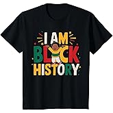 Toddler black history kids boys I Am Black history Melanin T-Shirt