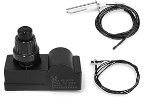 Stanbroil Fire Pit Ignitor, Universal Spark Generator Replacement, BBQ Push Button Ignition Kit with 2 Outlet and Ground Wire