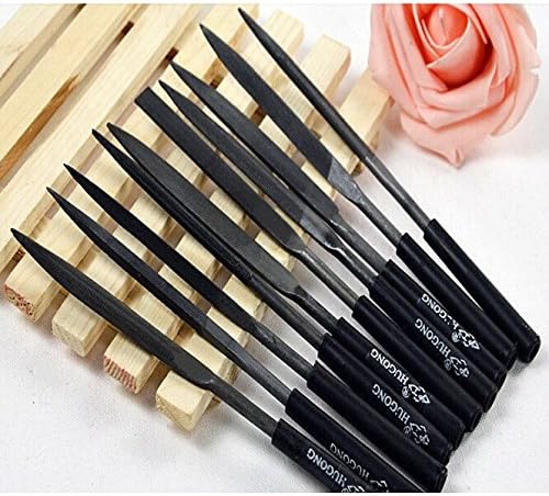 LUCKYAZ 10 Pieces Precision Needle File For Metal Glass Stone Jewelry Wood Carving Craft