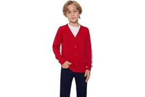 SMILING PINKER SMINLING Pinker Boys School Uniform Cardigan Sweater V-Neck Soft Cotton Clothing