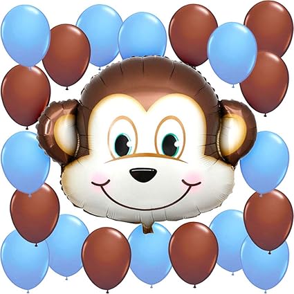 Amazon Com Luck Collection Monkey Balloons 1st Birthday Boy Baby