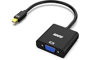 BENFEI Mini DisplayPort to VGA Adapter, Mini DP Display Port to VGA (Thunderbolt Compatible) Male to Female Adapter for Think